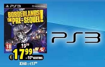 Aanbiedingen Borderlands the pre-sequel x360 - 2K Games  - Geldig van 10/10/2015 tot 01/11/2015 bij ToyChamp