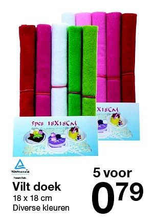 Aanbiedingen Vilt doek - Huismerk - Zeeman  - Geldig van 10/10/2015 tot 17/10/2015 bij Zeeman