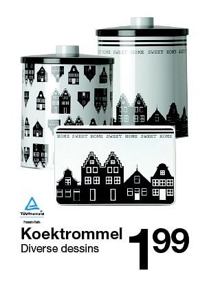 Aanbiedingen Koektrommel - Huismerk - Zeeman  - Geldig van 10/10/2015 tot 17/10/2015 bij Zeeman