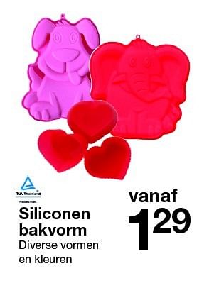 Aanbiedingen Siliconen bakvorm - Huismerk - Zeeman  - Geldig van 10/10/2015 tot 17/10/2015 bij Zeeman