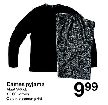 Aanbiedingen Dames pyjama - Huismerk - Zeeman  - Geldig van 10/10/2015 tot 17/10/2015 bij Zeeman