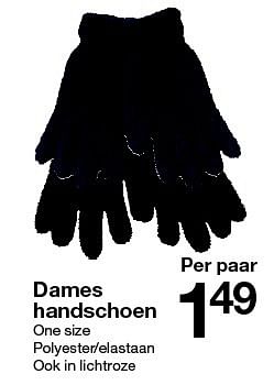 Aanbiedingen Dames handschoen - Huismerk - Zeeman  - Geldig van 10/10/2015 tot 17/10/2015 bij Zeeman
