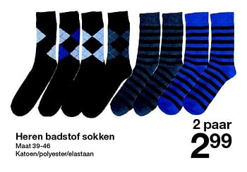 Aanbiedingen Heren badstof sokken - Huismerk - Zeeman  - Geldig van 10/10/2015 tot 17/10/2015 bij Zeeman