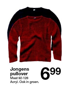 Aanbiedingen Jongens pullover - Huismerk - Zeeman  - Geldig van 10/10/2015 tot 17/10/2015 bij Zeeman