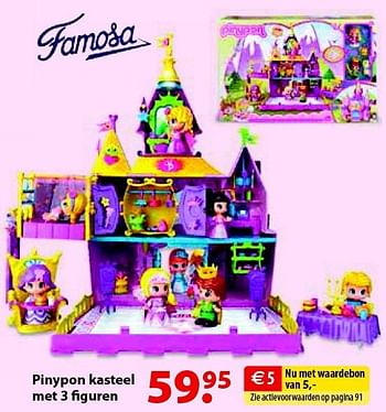 Aanbiedingen Pinypon kasteel met 3 figuren - Famosa - Geldig van 12/10/2015 tot 06/12/2015 bij Multi Bazar