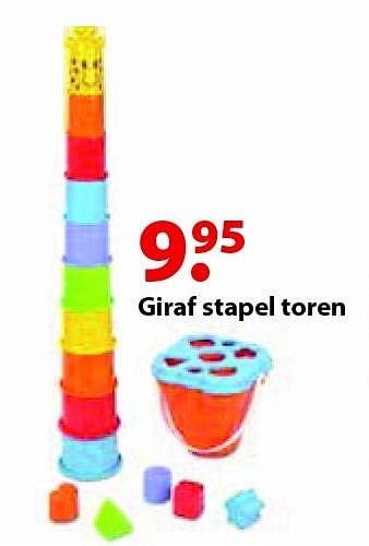 Aanbiedingen Giraf stapel toren - Play-Go - Geldig van 12/10/2015 tot 06/12/2015 bij Multi Bazar