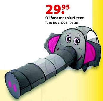 Aanbiedingen Olifant met slurf tent - Huismerk - Multi Bazar - Geldig van 12/10/2015 tot 06/12/2015 bij Multi Bazar