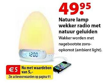 Aanbiedingen Nature lamp wekker radio met natuur geluiden - Skip Hop - Geldig van 12/10/2015 tot 06/12/2015 bij Multi Bazar