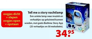 Aanbiedingen Tell me a story nachtlamp - B Kids - Geldig van 12/10/2015 tot 06/12/2015 bij Multi Bazar