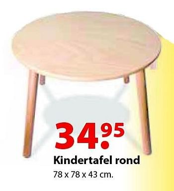 Aanbiedingen Kindertafel rond - Huismerk - Multi Bazar - Geldig van 12/10/2015 tot 06/12/2015 bij Multi Bazar