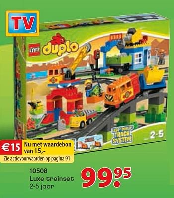 Aanbiedingen Luxe treinset - Lego - Geldig van 12/10/2015 tot 06/12/2015 bij Multi Bazar