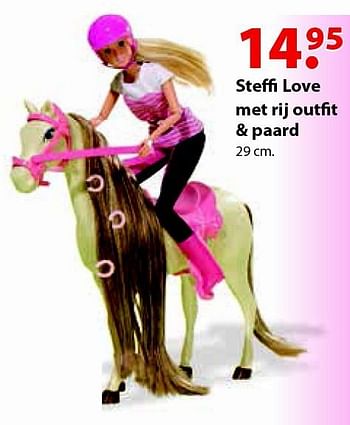 Aanbiedingen Steffi love met rij outfit + paard - Steffi Love - Geldig van 12/10/2015 tot 06/12/2015 bij Multi Bazar