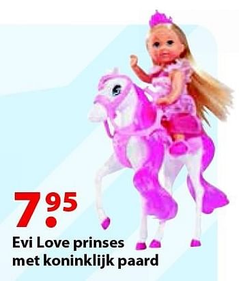 Aanbiedingen Evi love prinses met koninklijk paard - Evi love - Geldig van 12/10/2015 tot 06/12/2015 bij Multi Bazar