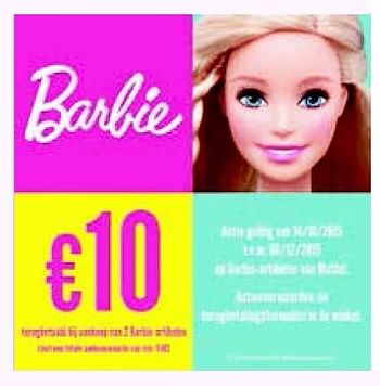 Aanbiedingen Barbie - Mattel - Geldig van 12/10/2015 tot 06/12/2015 bij Multi Bazar