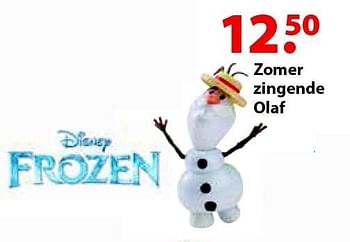 Aanbiedingen Zomer zingende olaf - Disney  Frozen - Geldig van 12/10/2015 tot 06/12/2015 bij Multi Bazar