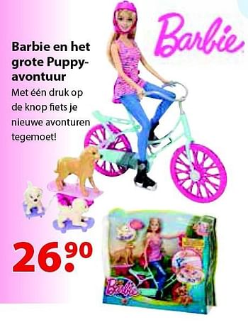 Aanbiedingen Barbie en het grote puppyavontuur - Mattel - Geldig van 12/10/2015 tot 06/12/2015 bij Multi Bazar