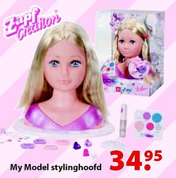 Aanbiedingen My model stylinghoofd - Zapf creation - Geldig van 12/10/2015 tot 06/12/2015 bij Multi Bazar