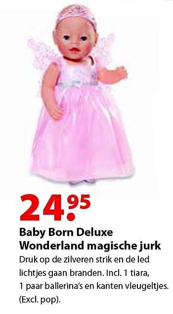 Aanbiedingen Baby born deluxe wonderland magische jurk - Baby Born - Geldig van 12/10/2015 tot 06/12/2015 bij Multi Bazar