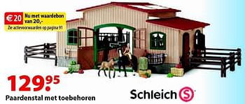 Aanbiedingen Paardenstal met toebehoren - Schleich - Geldig van 12/10/2015 tot 06/12/2015 bij Multi Bazar