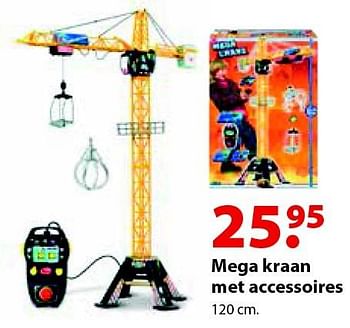 Aanbiedingen Mega kraan met accessoires - Dickie - Geldig van 12/10/2015 tot 06/12/2015 bij Multi Bazar