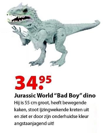 Aanbiedingen Jurassic world bad boy dino - Jurassic World - Geldig van 12/10/2015 tot 06/12/2015 bij Multi Bazar