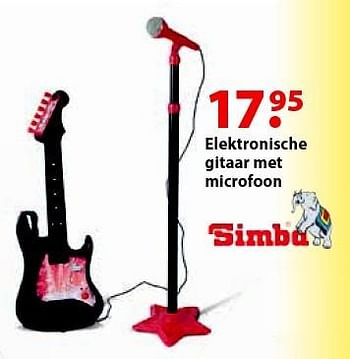 Aanbiedingen Elektronische gitaar met microfoon - Simba - Geldig van 12/10/2015 tot 06/12/2015 bij Multi Bazar