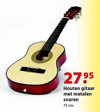 Aanbiedingen Houten gitaar met metalen snaren - Simba - Geldig van 12/10/2015 tot 06/12/2015 bij Multi Bazar
