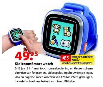 Aanbiedingen Kidizoomsmart watch - Vtech - Geldig van 12/10/2015 tot 06/12/2015 bij Multi Bazar