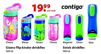 Aanbiedingen Gizmo flip kinder drinkfles - Contigo - Geldig van 12/10/2015 tot 06/12/2015 bij Multi Bazar