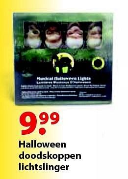 Aanbiedingen Halloween doodskoppen lichtslinger - Huismerk - Multi Bazar - Geldig van 12/10/2015 tot 06/12/2015 bij Multi Bazar