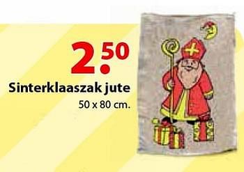 Aanbiedingen Sinterklaaszak jute - Huismerk - Multi Bazar - Geldig van 12/10/2015 tot 06/12/2015 bij Multi Bazar