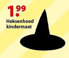 Aanbiedingen Heksenhoed kindermaat - Huismerk - Multi Bazar - Geldig van 12/10/2015 tot 06/12/2015 bij Multi Bazar