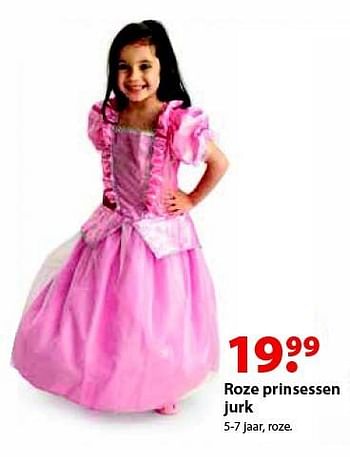 Aanbiedingen Roze prinsessen jurk - Huismerk - Multi Bazar - Geldig van 12/10/2015 tot 06/12/2015 bij Multi Bazar