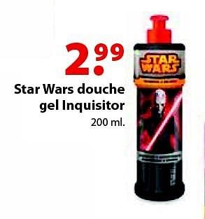 Aanbiedingen Star wars douche gel inquisitor - Star Wars - Geldig van 12/10/2015 tot 06/12/2015 bij Multi Bazar