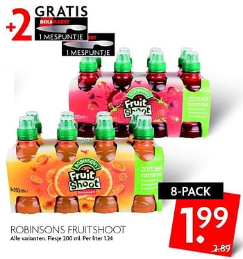 Aanbiedingen Robinsons fruitshoot - Robinsons - Geldig van 11/10/2015 tot 17/10/2015 bij Deka Markt