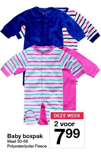 Aanbiedingen Baby boxpak - Huismerk - Zeeman  - Geldig van 16/10/2015 tot 24/10/2015 bij Zeeman