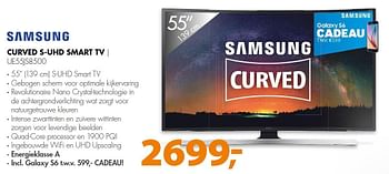 Aanbiedingen Samsung curved s-uhd smart tv ue55js8500 - Samsung - Geldig van 11/10/2015 tot 18/10/2015 bij Expert