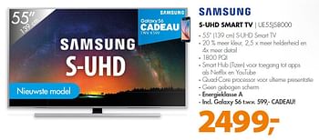 Aanbiedingen Samsung s-uhd smart tv ue55js8000 - Samsung - Geldig van 11/10/2015 tot 18/10/2015 bij Expert