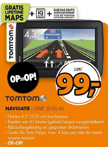 Aanbiedingen Tomtom navigatie start 20 eu 45 - TomTom - Geldig van 11/10/2015 tot 18/10/2015 bij Expert