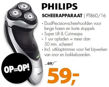 Aanbiedingen Philips scheerapparaat pt860-16 - Philips - Geldig van 11/10/2015 tot 18/10/2015 bij Expert