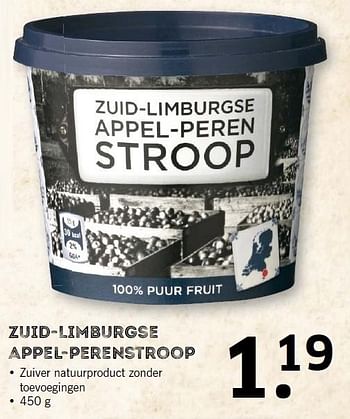 Aanbiedingen Zuid-limburgse appel-perenstroop - Huismerk - Lidl - Geldig van 11/10/2015 tot 18/10/2015 bij Lidl