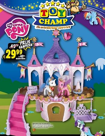 Aanbiedingen Pony trouwkasteel - My Little Pony - Geldig van 17/10/2015 tot 25/10/2015 bij ToyChamp
