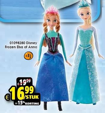 Aanbiedingen Disney frozen elsa of anna - Disney  Frozen - Geldig van 17/10/2015 tot 25/10/2015 bij ToyChamp