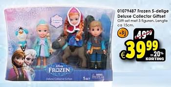 Aanbiedingen Frozen 5-delige deluxe collector giftset - Disney  Frozen - Geldig van 17/10/2015 tot 25/10/2015 bij ToyChamp