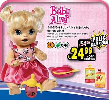 Aanbiedingen Baby alive mijn baby eet en drinkt - Baby Alive - Geldig van 17/10/2015 tot 25/10/2015 bij ToyChamp