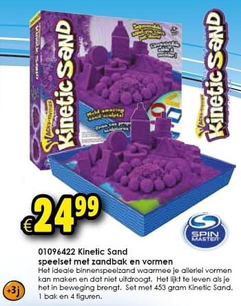 Aanbiedingen Kinetic sand speelset met zandbak en vormen - Spin Master - Geldig van 17/10/2015 tot 25/10/2015 bij ToyChamp