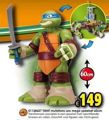 Aanbiedingen Tmnt mutations leo mega speelset 60cm - Ninja Turtles - Geldig van 17/10/2015 tot 25/10/2015 bij ToyChamp