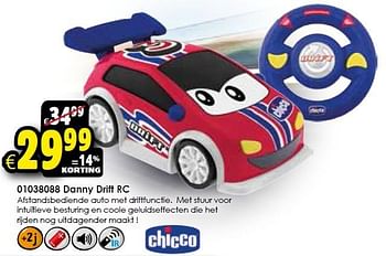 Aanbiedingen Danny drift rc - Chicco - Geldig van 17/10/2015 tot 25/10/2015 bij ToyChamp