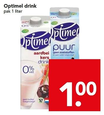 Aanbiedingen Optimel drink - Optimel - Geldig van 18/10/2015 tot 24/10/2015 bij Deen Supermarkten