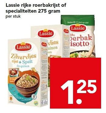 Aanbiedingen Lassie rijke roerbakrijst of specialiteiten - Lassie - Geldig van 18/10/2015 tot 24/10/2015 bij Deen Supermarkten